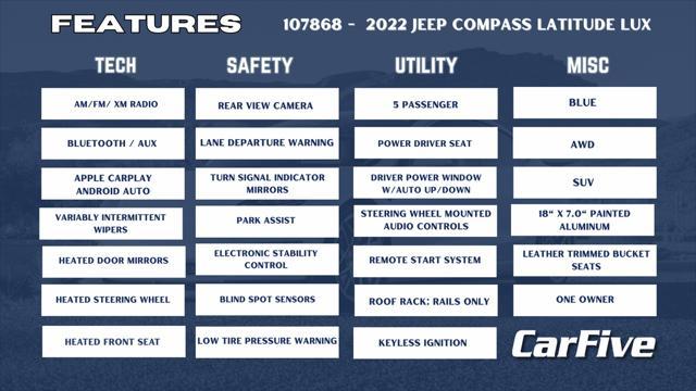 Photo of 2022 Laser Blue Pearlcoat Jeep Compass