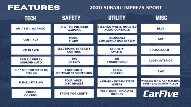 Photo of 2020 Dark Blue Metallic Subaru Impreza