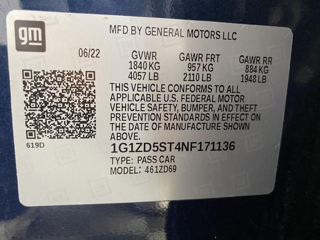 Photo of 2022 Northsky Blue Metallic Chevrolet Malibu