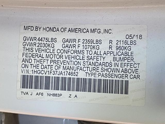 Photo of 2018 Platinum White Pearl Honda Accord