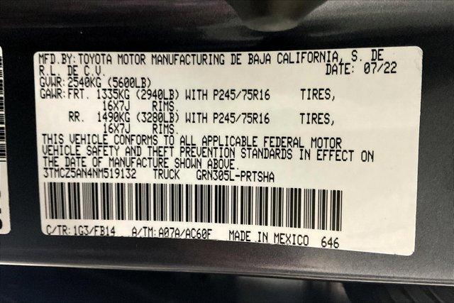 Photo of 2022 Magnetic Gray M Toyota Tacoma