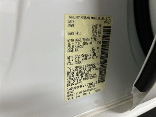 Photo of 2019 White Nissan Frontier