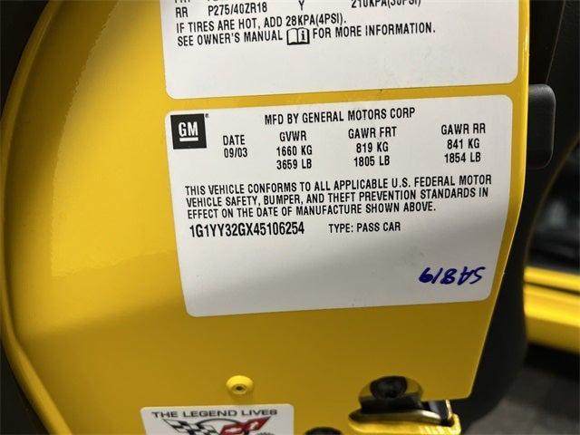 Photo of 2004 Yellow Chevrolet Corvette