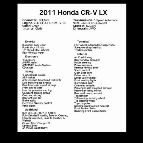 Photo of 2011 Opal Sage Metallic Honda CR-V