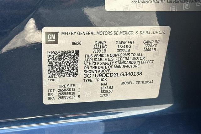 Photo of 2020 Pacific Blue Metallic GMC Sierra 1500