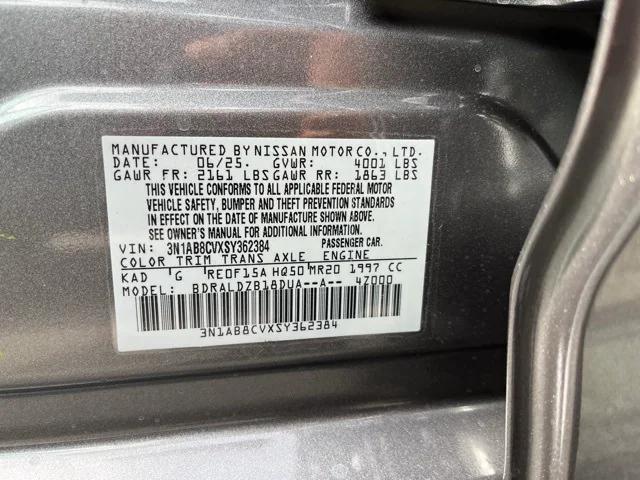 Photo of 2025 Gun Metallic Nissan Sentra