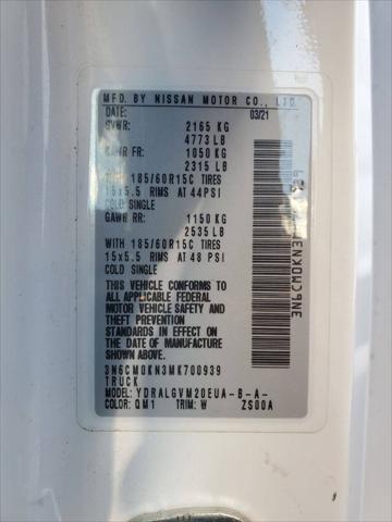 Photo of 2021 White Nissan NV200