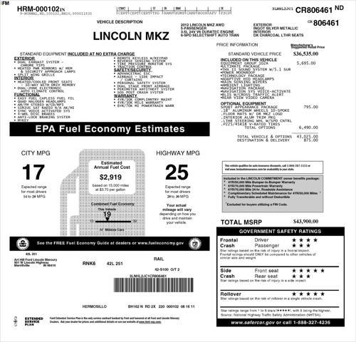 2012 Lincoln MKZ