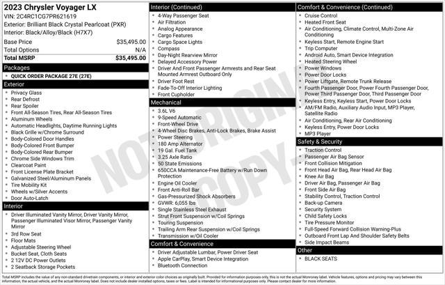 2023 Chrysler Voyager