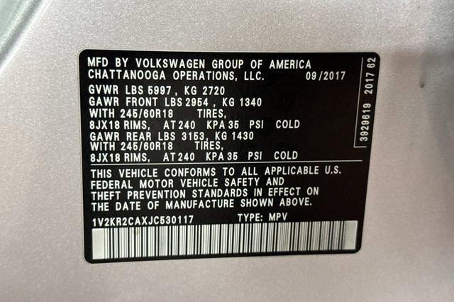 Photo of 2018 Reflex Silver Metallic Volkswagen Atlas