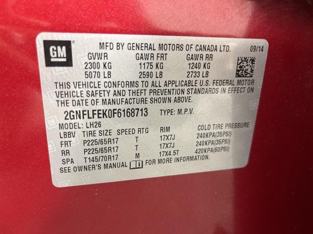 Photo of 2015 Crystal Red Tintcoat Chevrolet Equinox