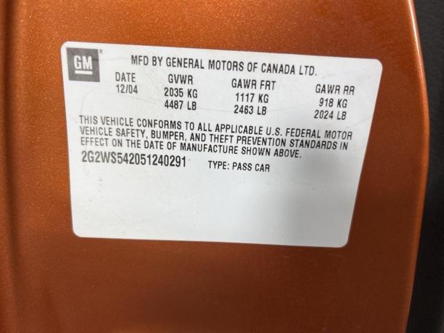 Photo of 2005 Fusion Orange Metallic Pontiac Grand Prix