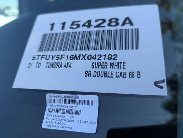Photo of 2021 Super White Toyota Tundra