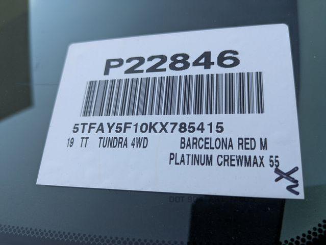 Photo of 2019 Barcelona Red Metallic Toyota Tundra