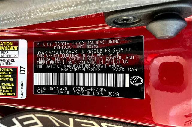 Photo of 2023 Matador Red Mica Lexus ES 350