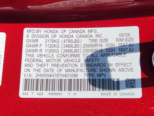 Photo of 2026 Radiant Red Metallic Honda CR-V