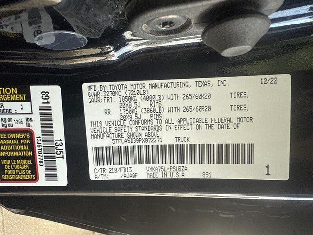 Photo of 2023 Midnight Black Metallic Toyota Tundra