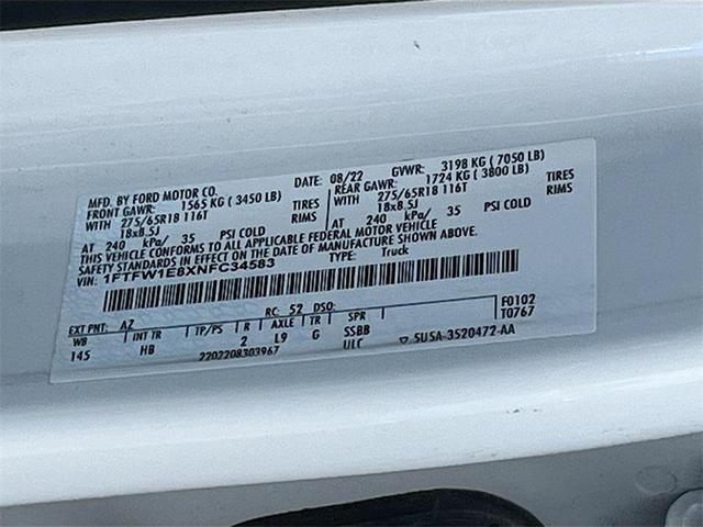 Photo of 2022 Star White Metallic Tri-Coat Ford F-150