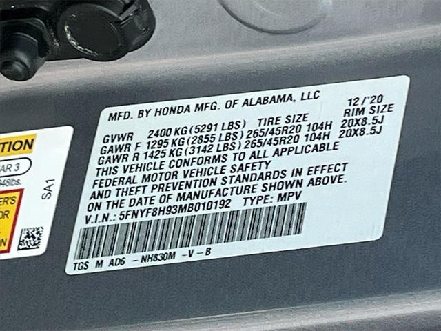 Photo of 2021 Lunar Silver Metallic Honda Passport