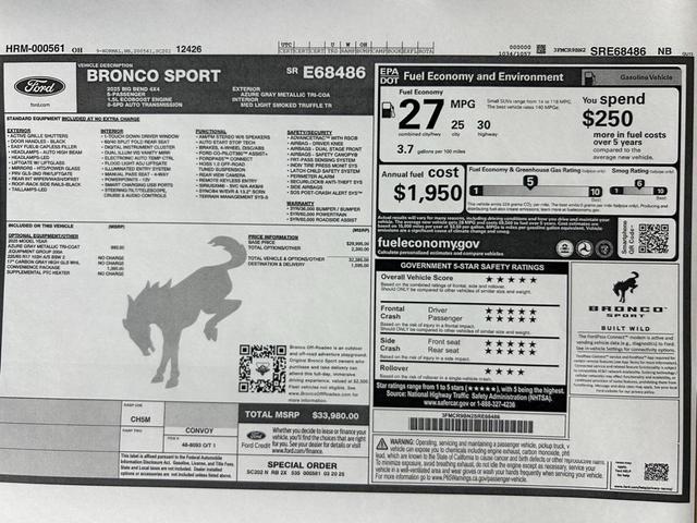 Photo of 2025 Azure / Gray Ford Bronco Sport