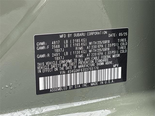 Photo of 2025 Alpine Green Subaru Crosstrek