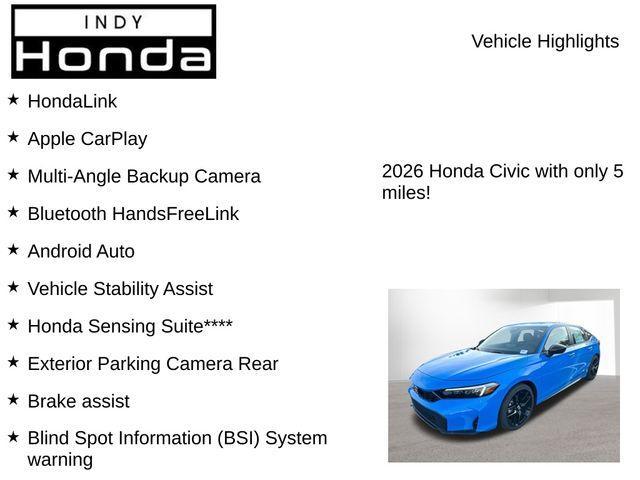 Photo of 2026 Boost Blue Pearl Honda Civic