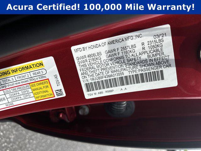 Photo of 2021 Performance Red Pearl Acura TLX
