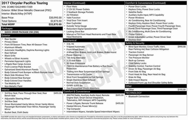 Photo of 2017 Billet Silver Metallic Clearcoat Chrysler Pacifica