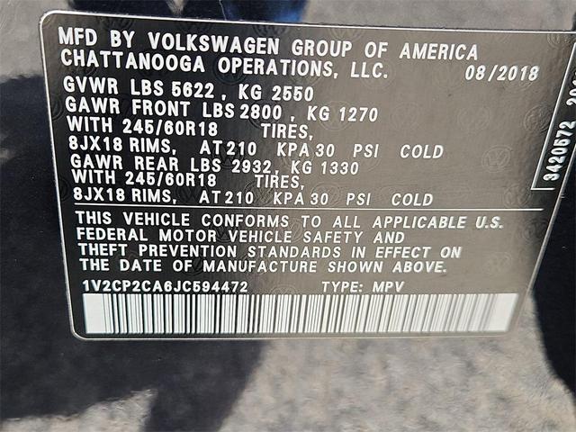 Photo of 2018 Deep Black Pearl Volkswagen Atlas