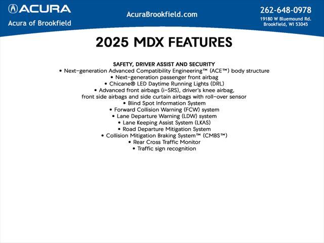 Photo of 2025 Platinum White Pearl Acura MDX