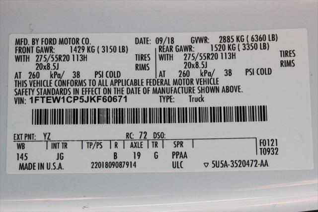 Photo of 2018 Oxford White Ford F-150