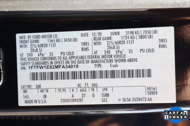 Photo of 2021 Agate Black Metallic Ford F-150