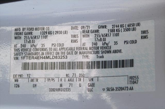 Photo of 2021 Oxford White Ford Ranger