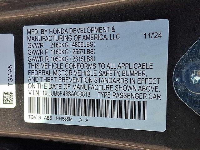 Photo of 2025 Liquid Carbon Metallic Acura TLX