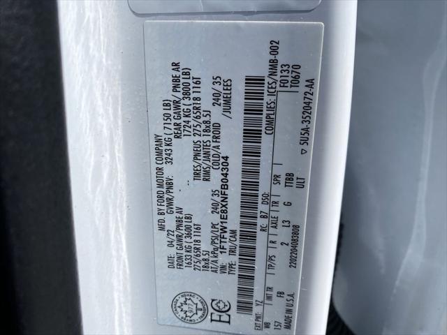 Photo of 2022 Oxford White Ford F-150