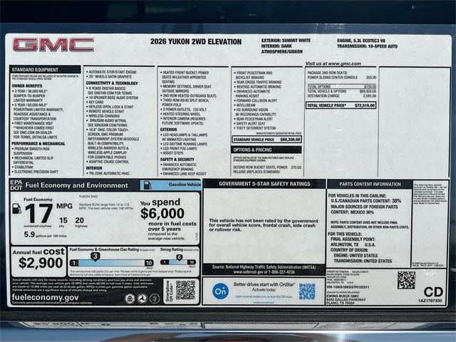 Photo of 2026 Summit White GMC Yukon