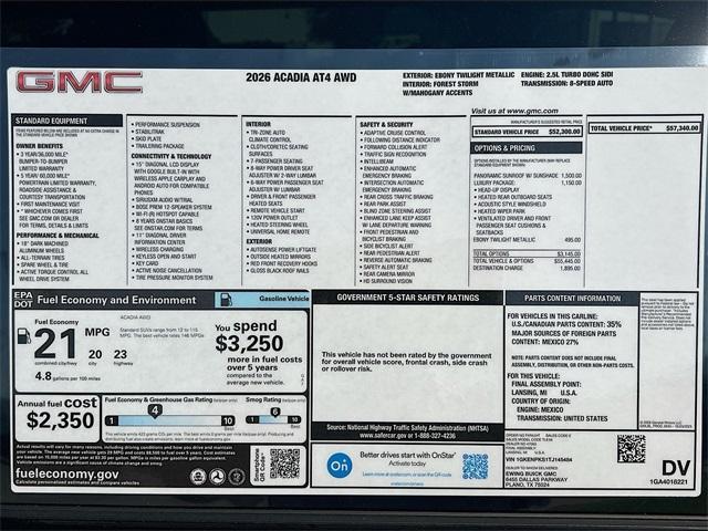 Photo of 2026 Ebony Twilight Metallic GMC Acadia