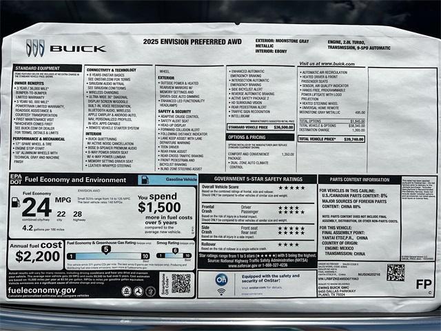 Photo of 2025 Moonstone Gray Metallic Buick Envision