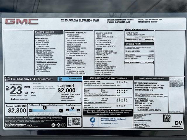 Photo of 2025 Volcanic Red GMC Acadia