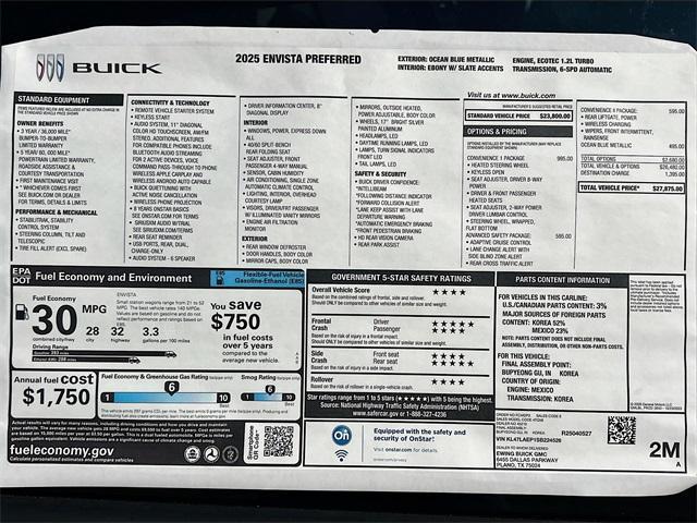 Photo of 2025 Ocean Blue Metallic Buick Envista