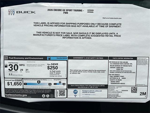 Photo of 2026 Aquamarine Blue Metallic Buick Encore GX