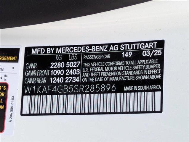 Photo of 2025 Polar White Mercedes-Benz C-Class