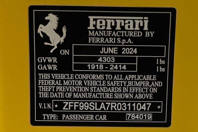 Photo of 2024 Giallo Modena Ferrari 296 GTB