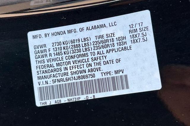 Photo of 2018 Crystal Black Pearl Honda Odyssey