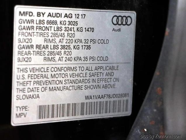 Photo of 2018 Black Audi Q7