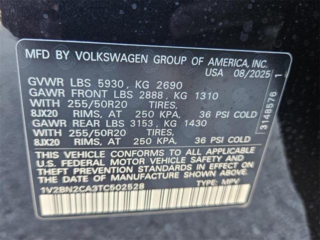 Photo of 2026 2t2t Volkswagen Atlas