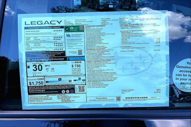 Photo of 2025 Crystal Black Silica Subaru Legacy
