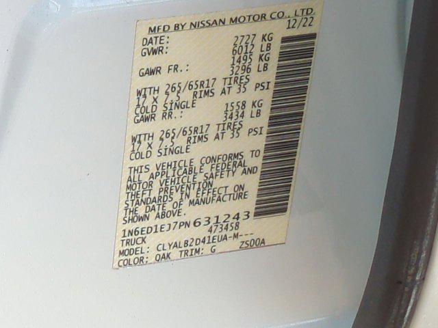 Photo of 2023 Glacier White Nissan Frontier