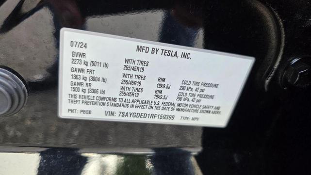 Photo of 2024 Solid Black Tesla Model Y