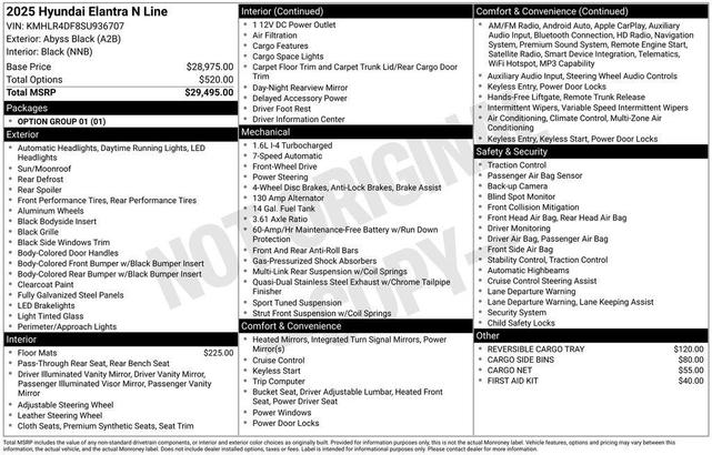 Photo of 2025 Black Hyundai ELANTRA